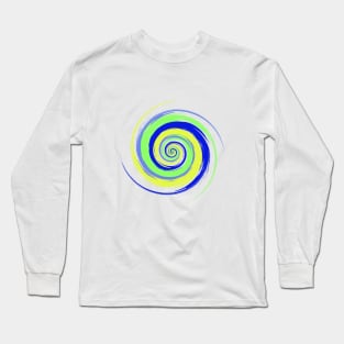 Colorful swirl - blue and green Long Sleeve T-Shirt